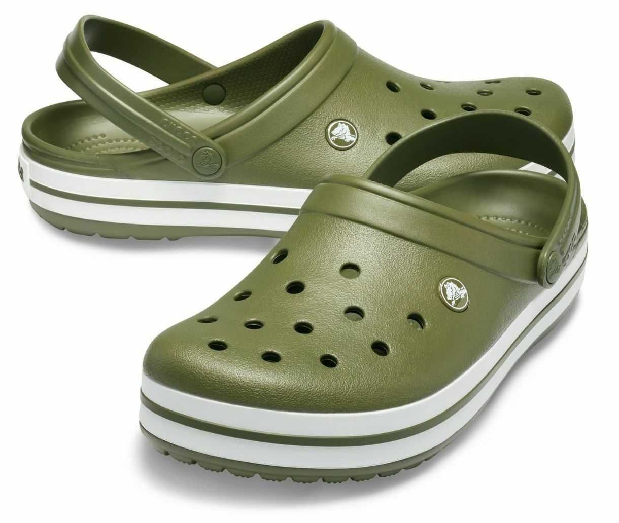 Crocs crocband army/green Мужские Кроксы сабо крокбанд зеленые