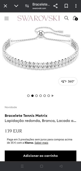 Pulseira Swarovski Tennis Matrix