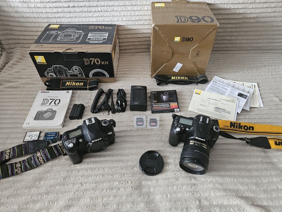 Nikon D90, 18-70mm, przebieg 9k, gratis D70, 128Gb+128Gb, Torba Tamrac