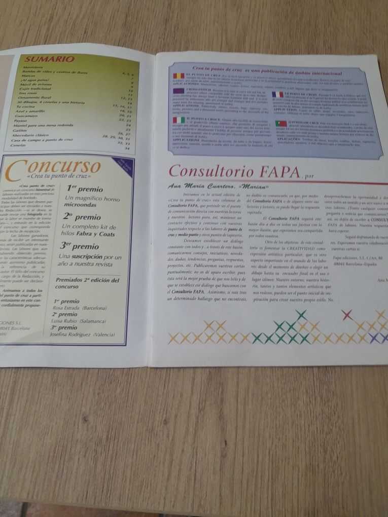 Revista "crea  tu punto de cruz"
