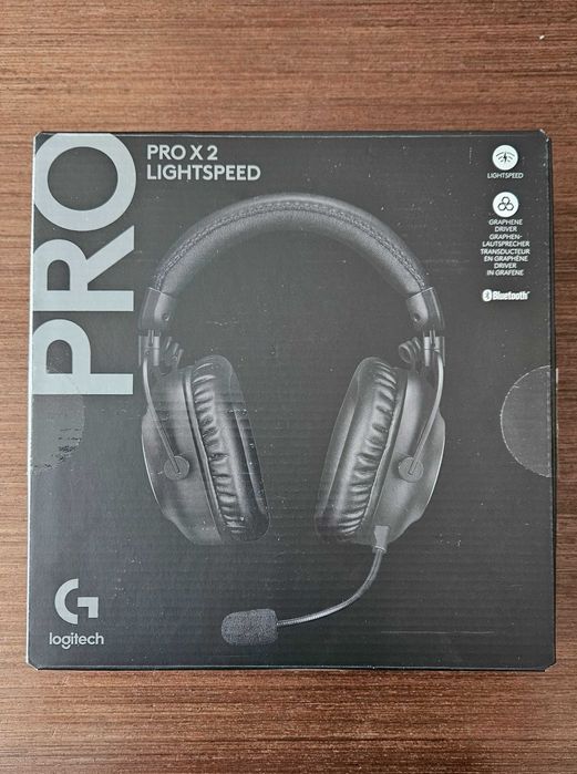 Słuchawki Logitech Pro X2 Lightspeed czarne - prawie nowe, komplet