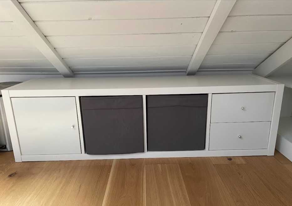 Regał biały z szufladami i szafkami IKEA stan bdb