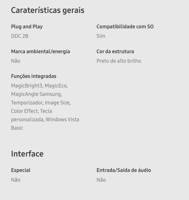 Monitor Samsung 19 polegadas