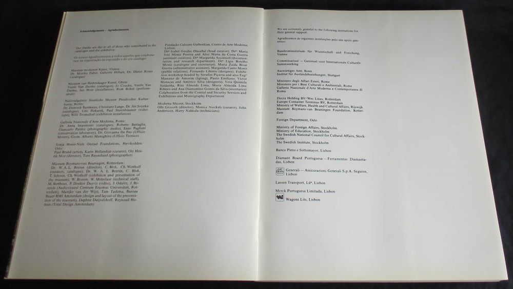 Livro Exposição Diálogo Gulbenkian Arte 1985