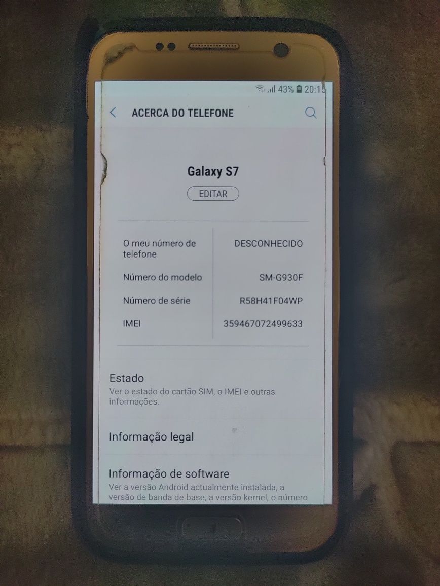 Samsung Galaxy S7 com alguns defeitos (Ler descrição)