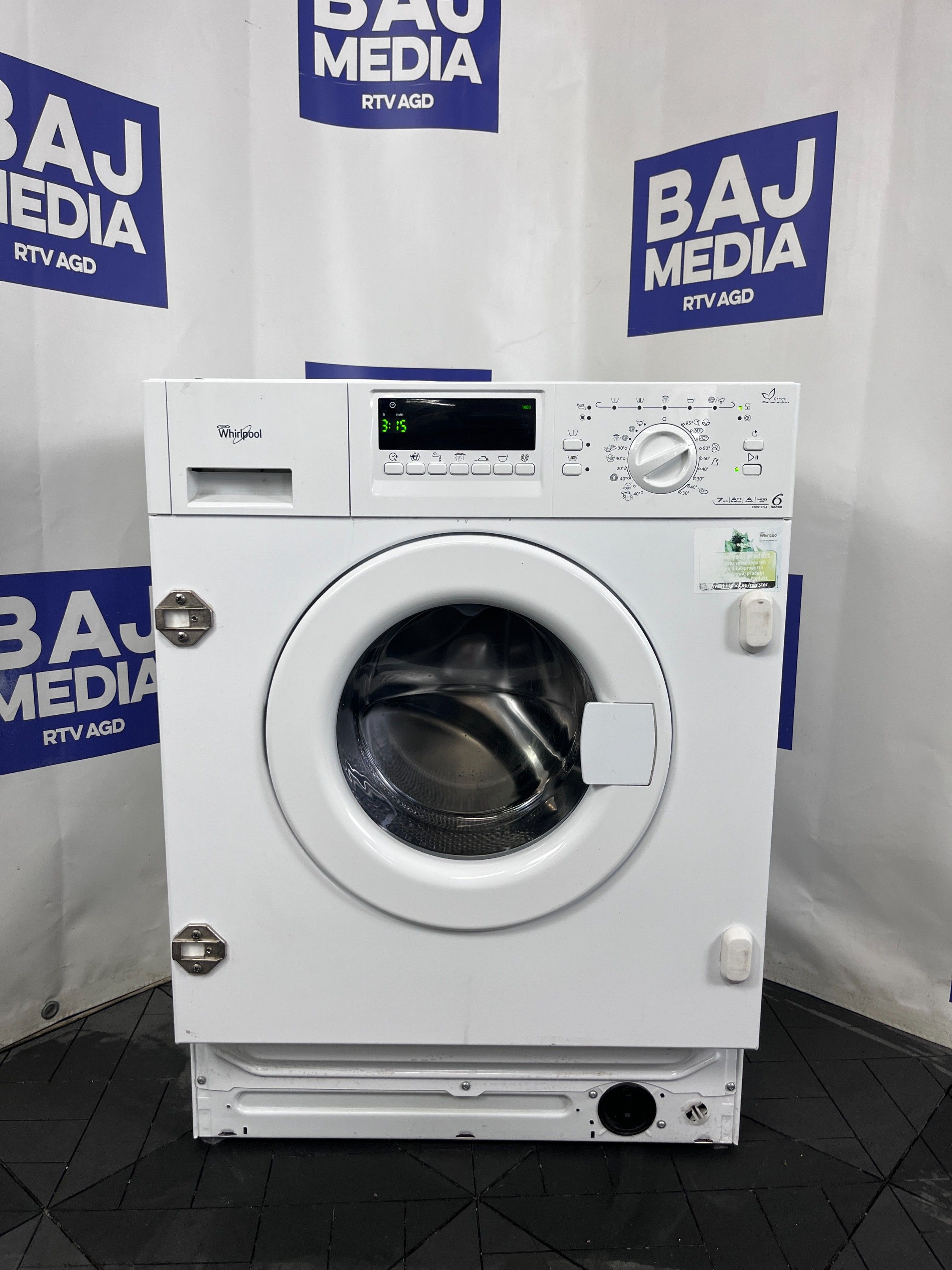 Pralka Do Zabudowy Whirpool 7 Kg/1400 Ob /A++ /Dostawa/Gwarancja