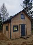 domek grodowy, drewniany, szkieletowy, letniskowy, kryty gontem,35m2 ,