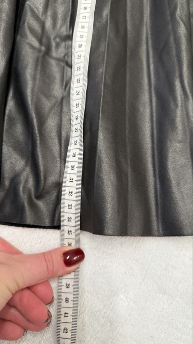 Zara Czerna spódniczka plisowana eko skóra modna 128 8l sesja święta