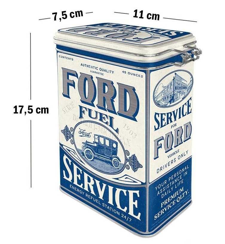 Caixa em Lata - Estilo Retro - Tema Ford - 1,3Lt de capacidade