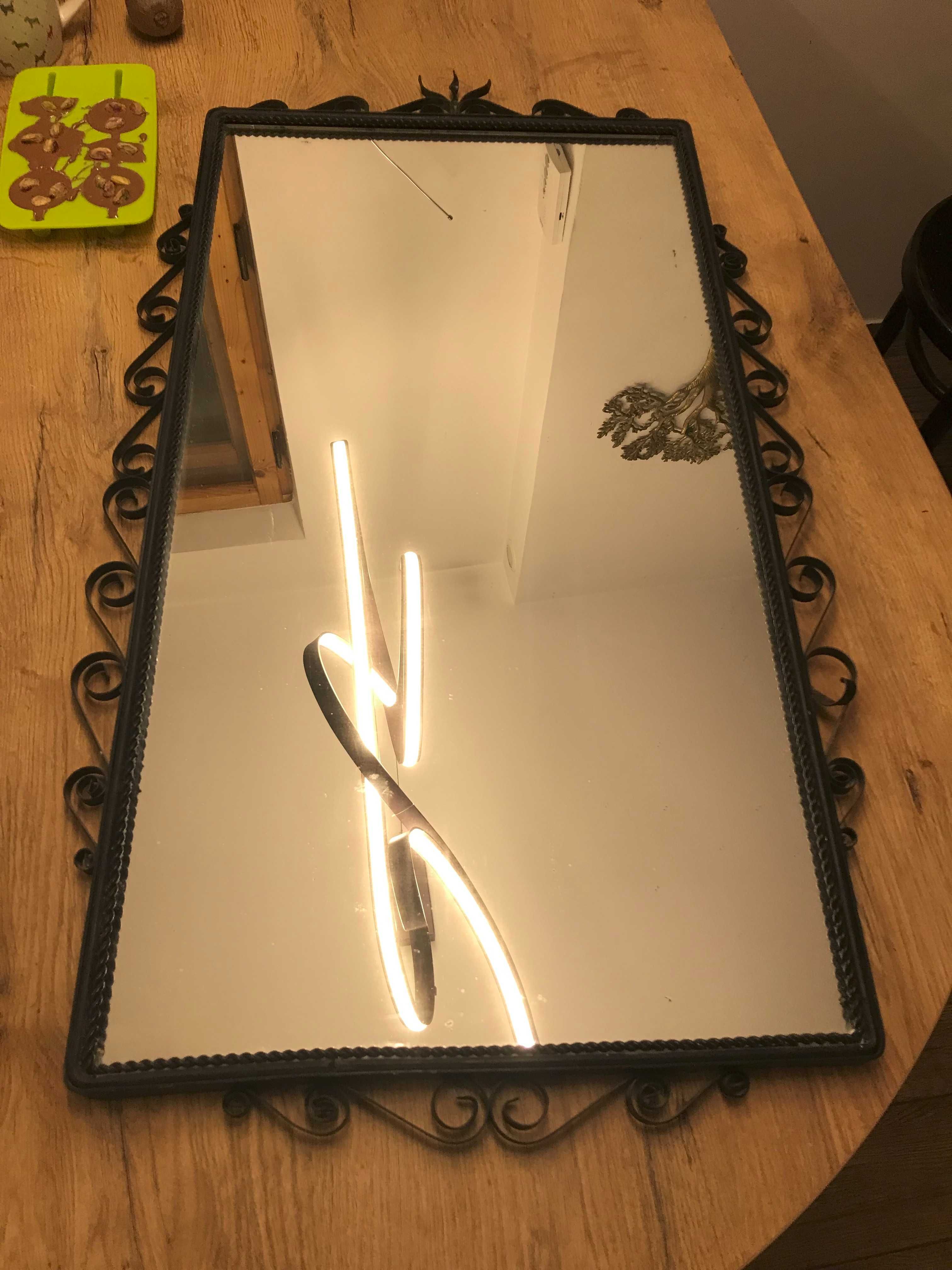 Lustro do przedpokoju z okresu PRL-u, mojej babci 86x46 cm z ramą