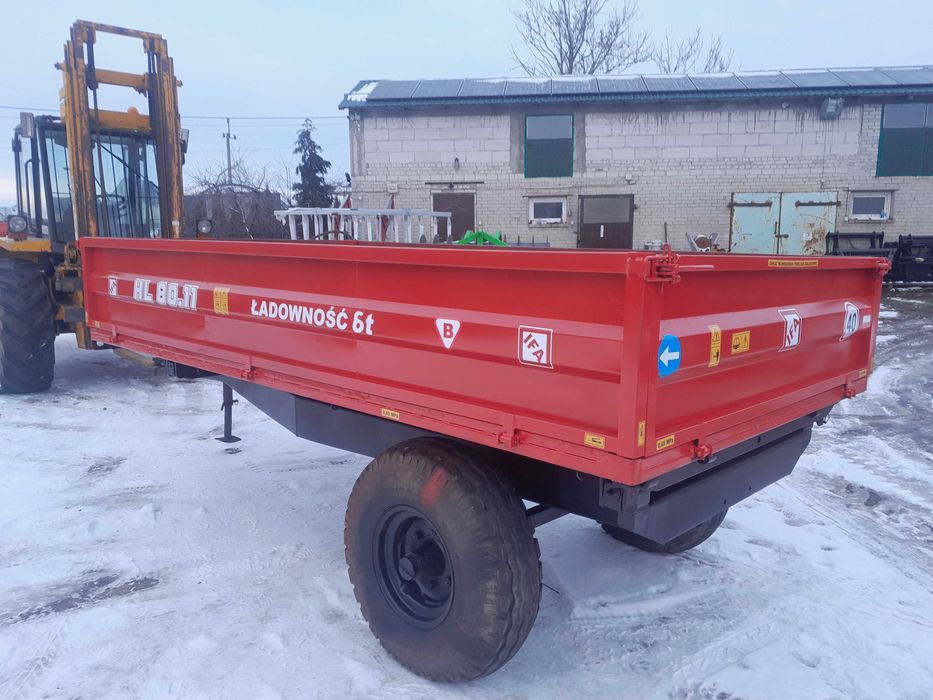 Przyczepa wywrotka 1 os 3 strony wywrot