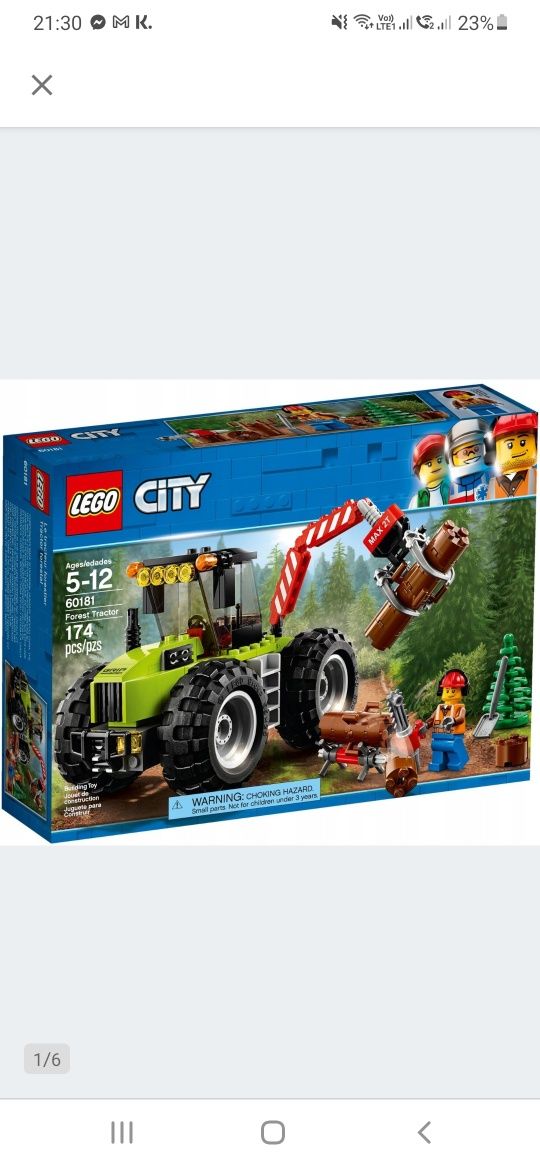 lego city 5-12 lat traktor leśny