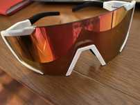 Óculos Originais SCOTT Shield Compact White Mate Red Chrome/Cat3.