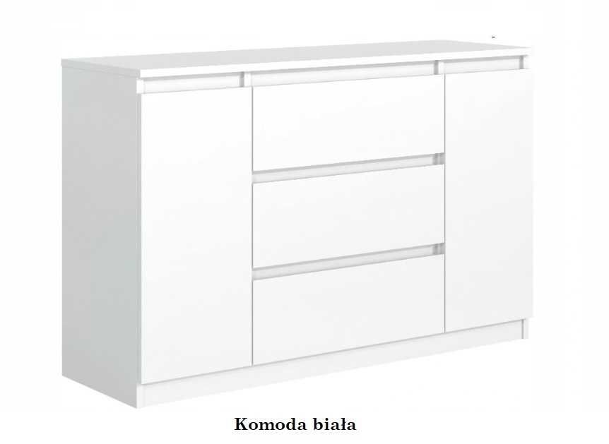 Komoda biała/dąb wotan  antracyt /dąb wotan dąb sonoma biała