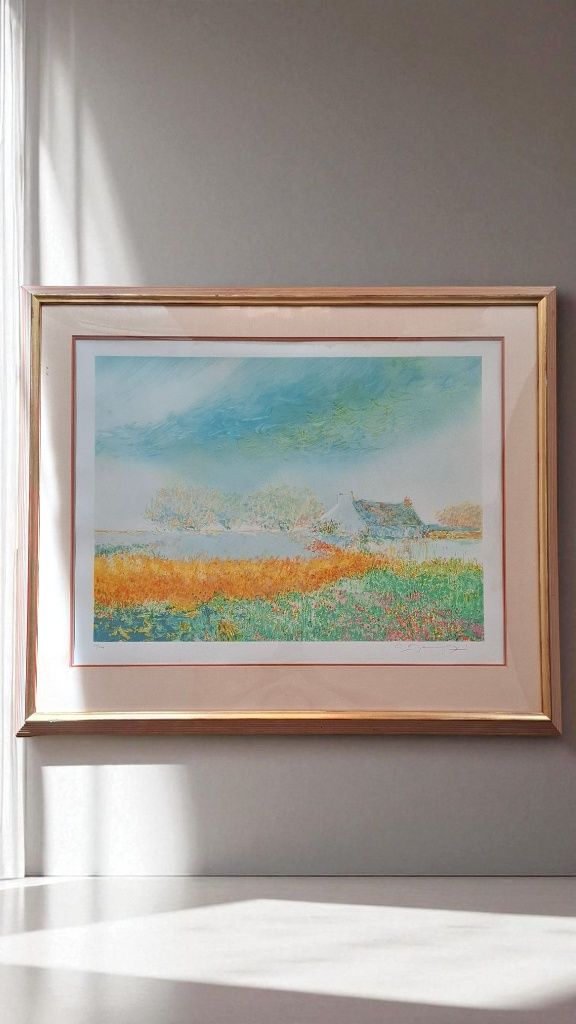 Огромна (90×73 см)  кольорова літографія. Художник: Claude Manoukian