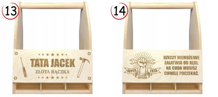 Prezent Dla Taty Na Dzień Ojca Nosidło Skrzynka Drewniana Piwo Z Grawe