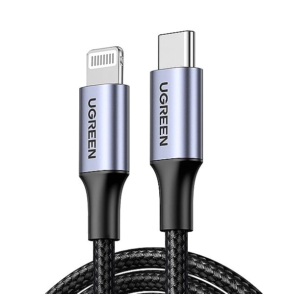 Kabel Ugreen US304, 60760 Lightning - USB-C 2.0 MFi 1.5 m - szary