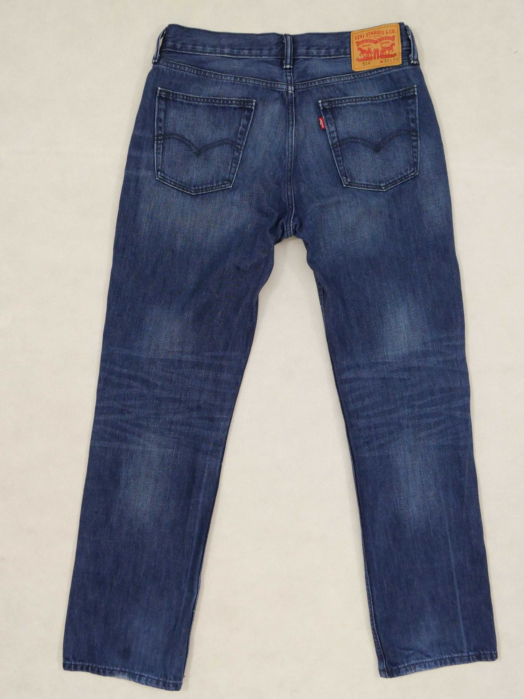 Levis 514 spodnie jeansowe jeansy granatowe W34 L34