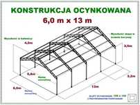 KONSTRUKCJA WIATA OCYNK 6x13 Garaż Magazyn Hala Rolna
