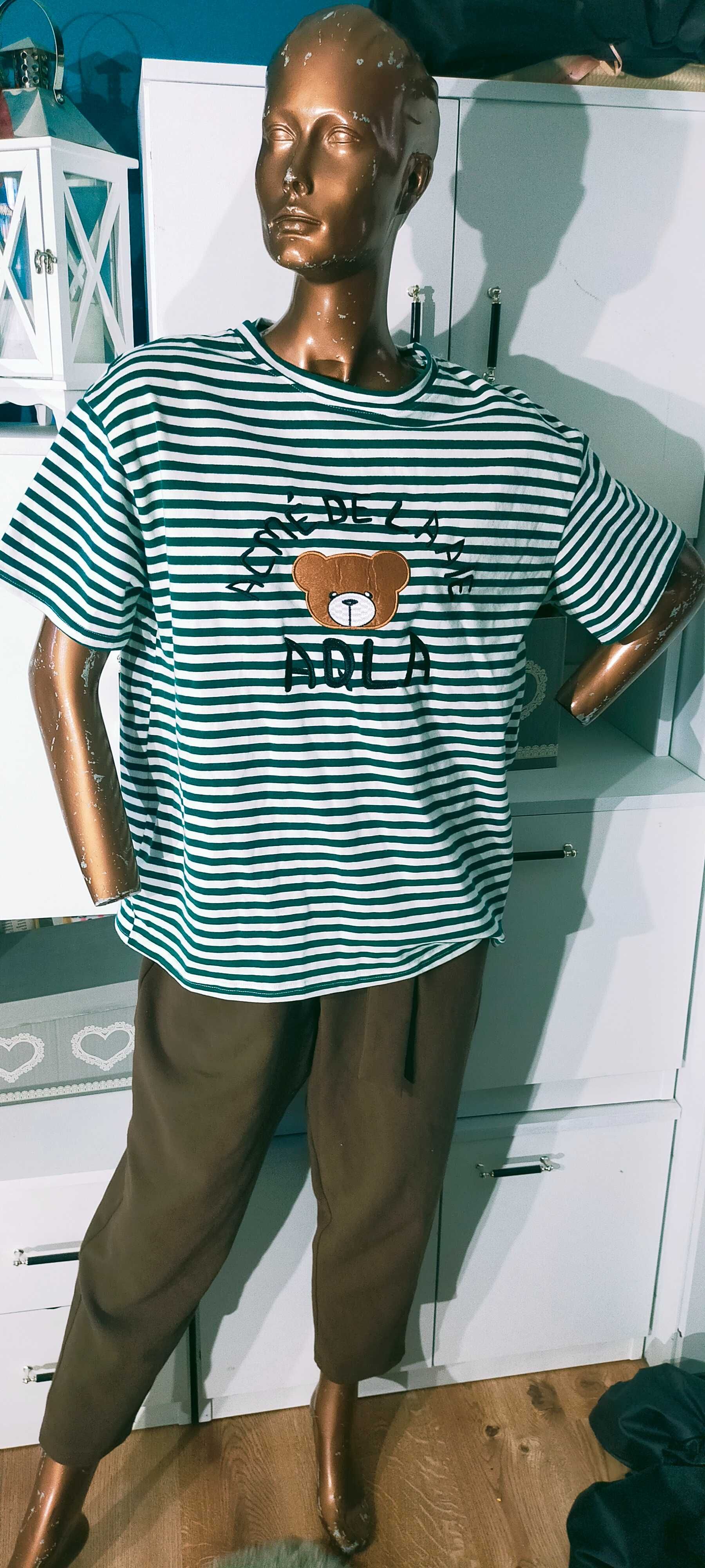 Koszulka tshirt z misiem w paski