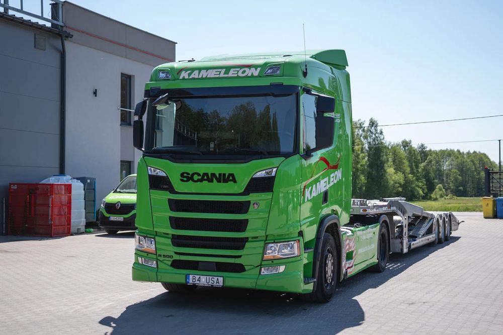 Scania R500  niski oryginalny przebieg| serwisowana | nowa naczepa niskopodwoziowa