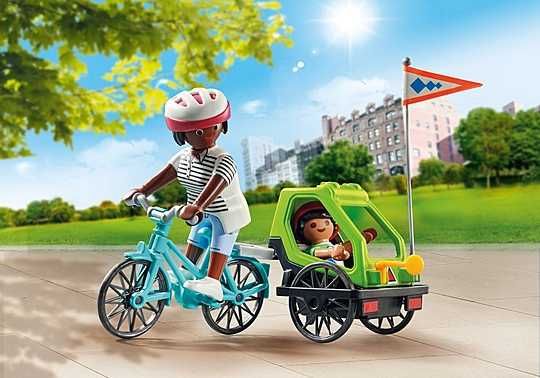 Bicicleta Playmobil com atrelado Novo