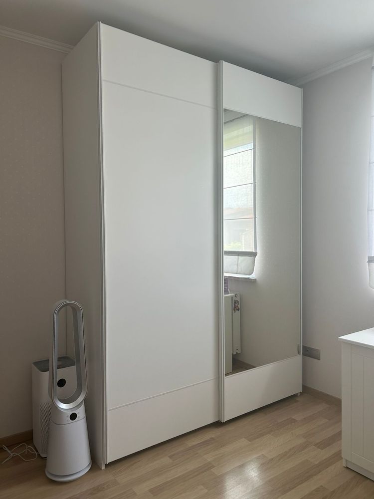Szafa Max przesuwna z lustrem, Meblik,biała 1700x2500