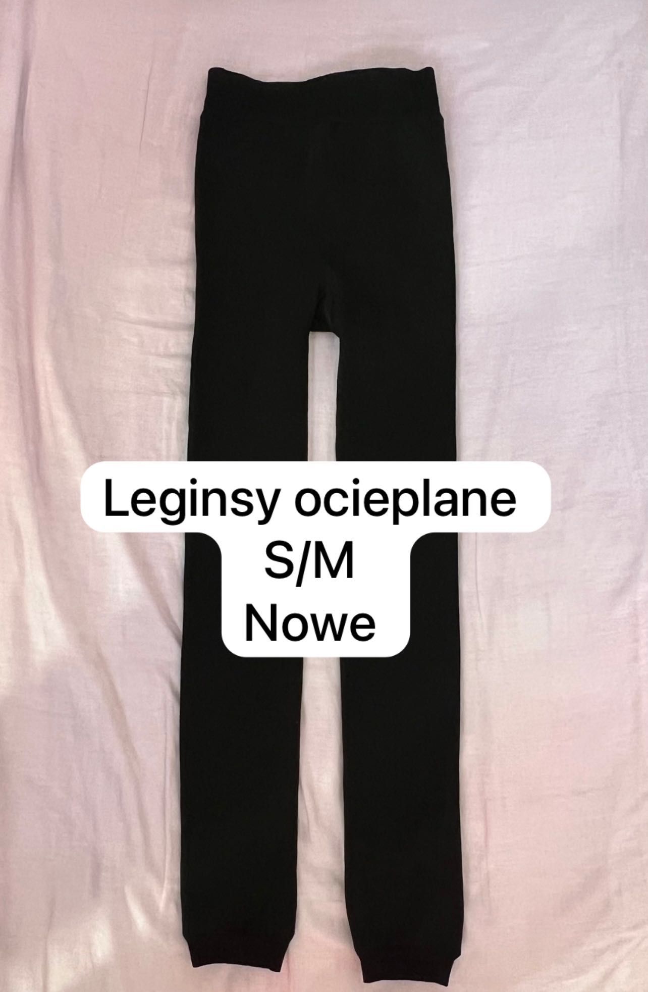 Leginsy ocieplane S/M nowe