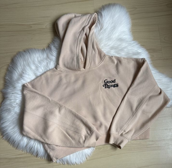 Худі/світшот/кофта кроп утеплена вкорочена