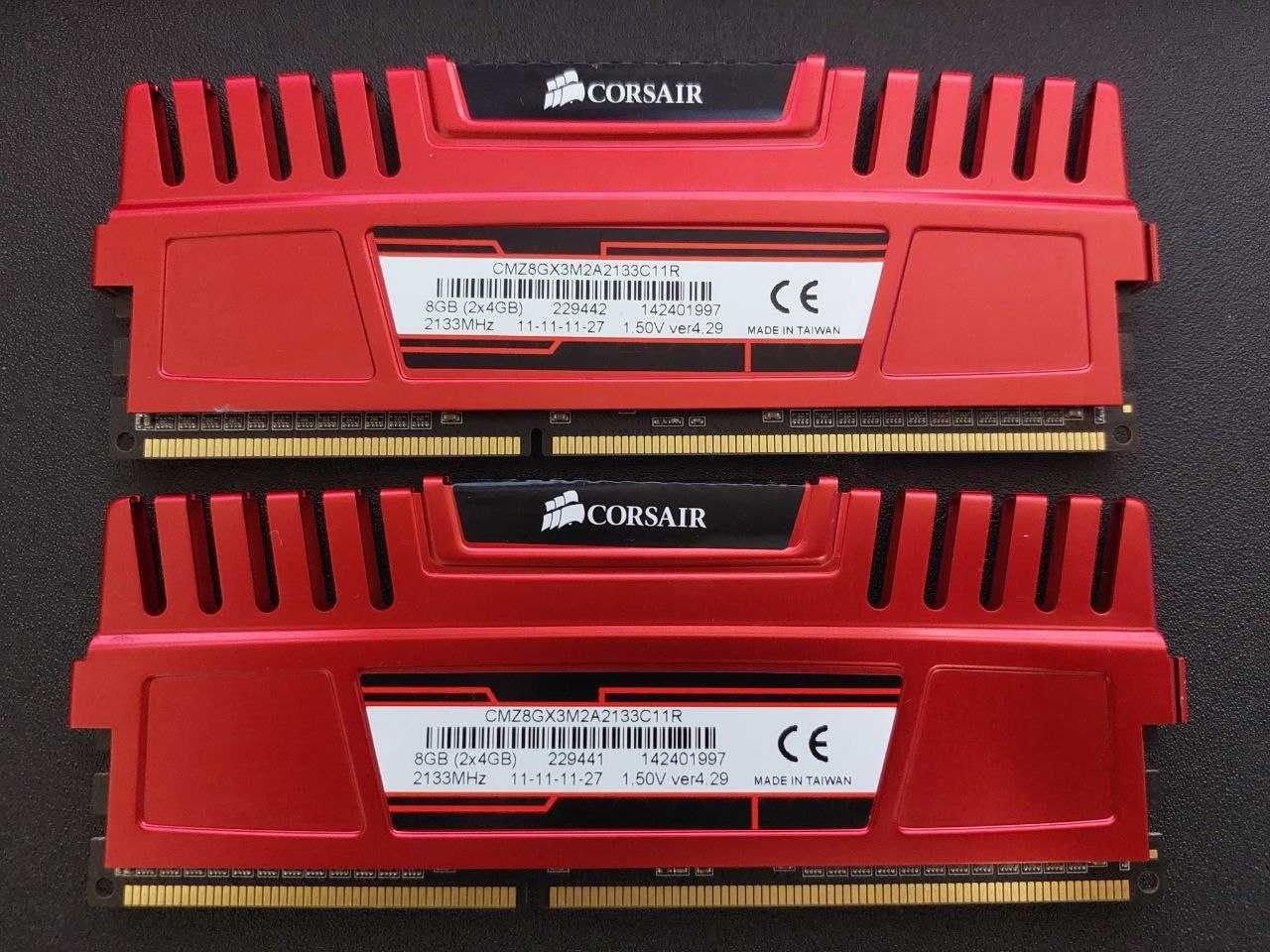 Оперативная память Corsair Vengeance ddr3 [2X4 -1600,1866,2133 mhz]