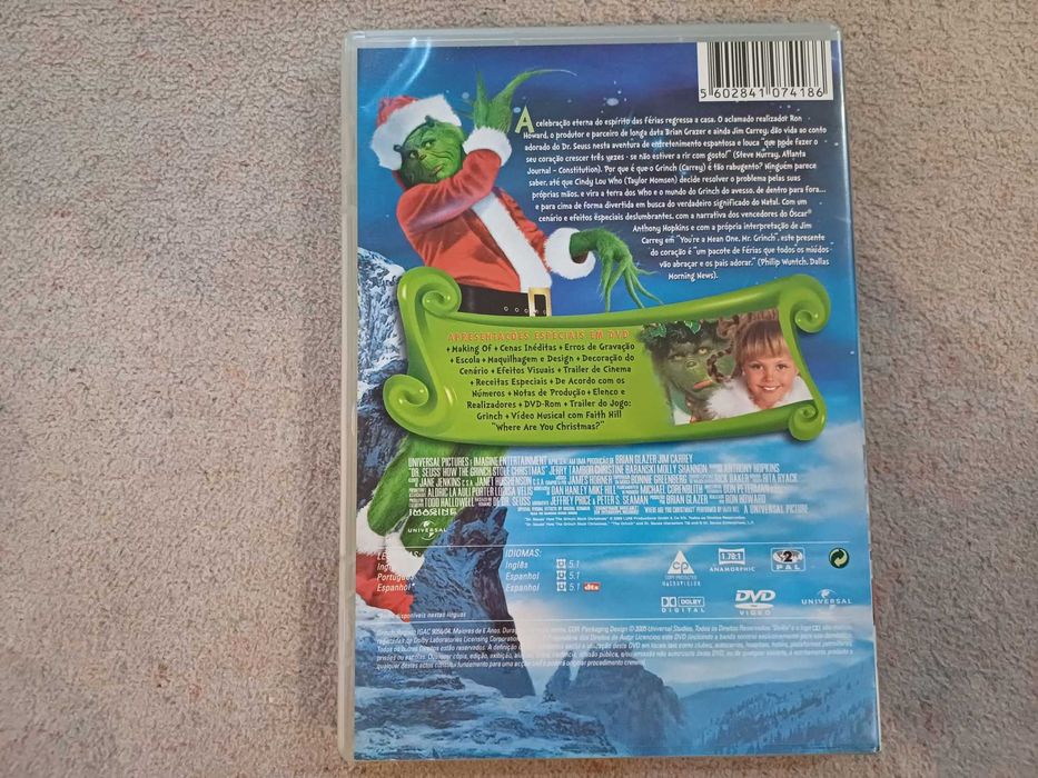 DVD Grinch - How the Grinch Stole Christmas, de R Howard, c Jim Carrey