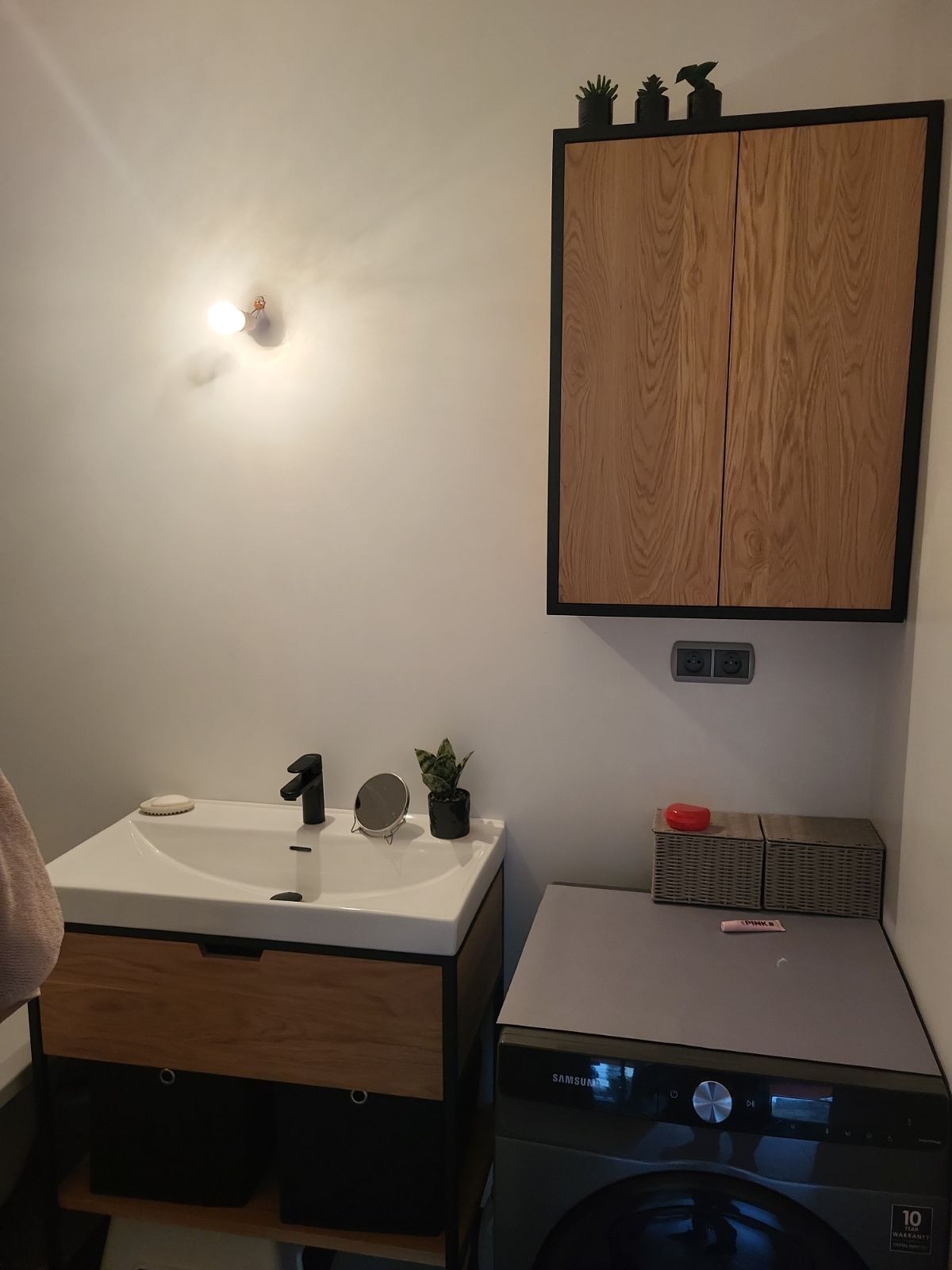 Szafka pod umywalkę, dębowa loft, konsola loft do łazienki