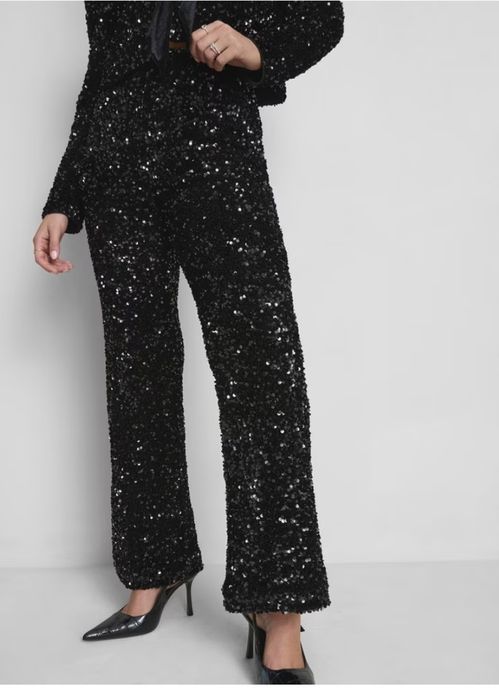 Широкі штани палаццо вечірні брюки паєтки нарядні штани