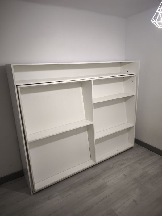 Półkotapczan łóżko składane białe na materac 140cm