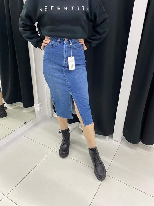 Спідниця джинсова міді