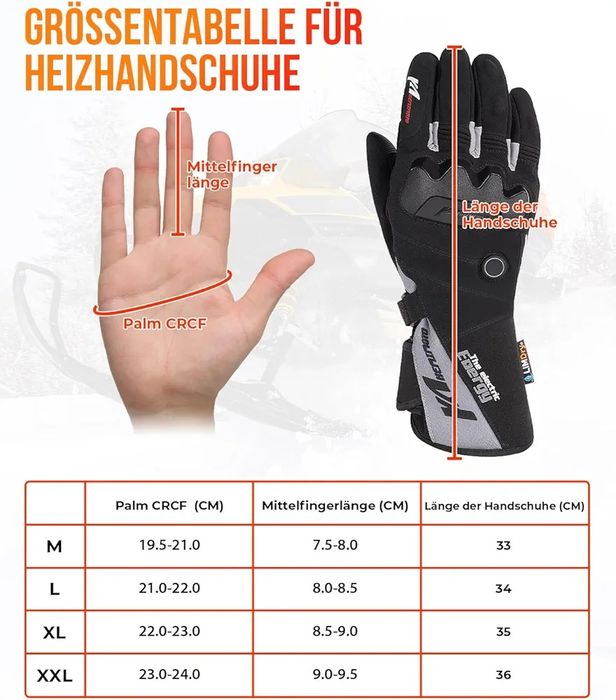 Kemi Moto rękawice podgrzewane xxl