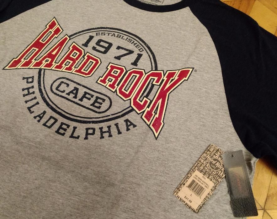 Bluzka z rękawem 3/4 Hard Rock Cafe Philadelphia rozm. L