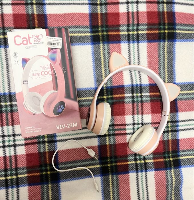 Навушники бездротові з котячими вухами