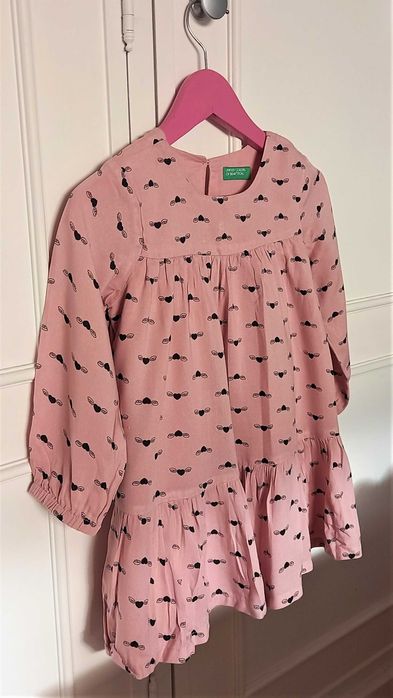 Vestido manga comprida Benetton [18-24 meses / 90 cm)