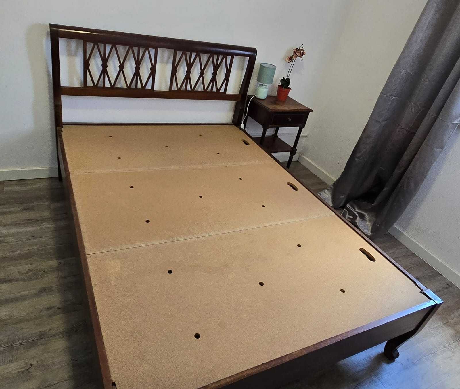 CAMA CASAL COM COLCHÃO