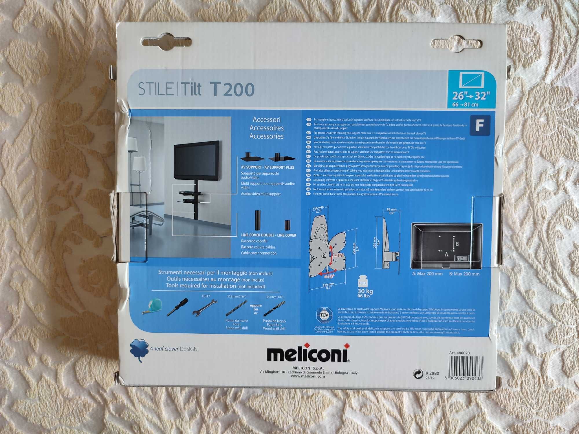 Meliconi T200 - Suporte para TV - VESA 75, 100 e 200