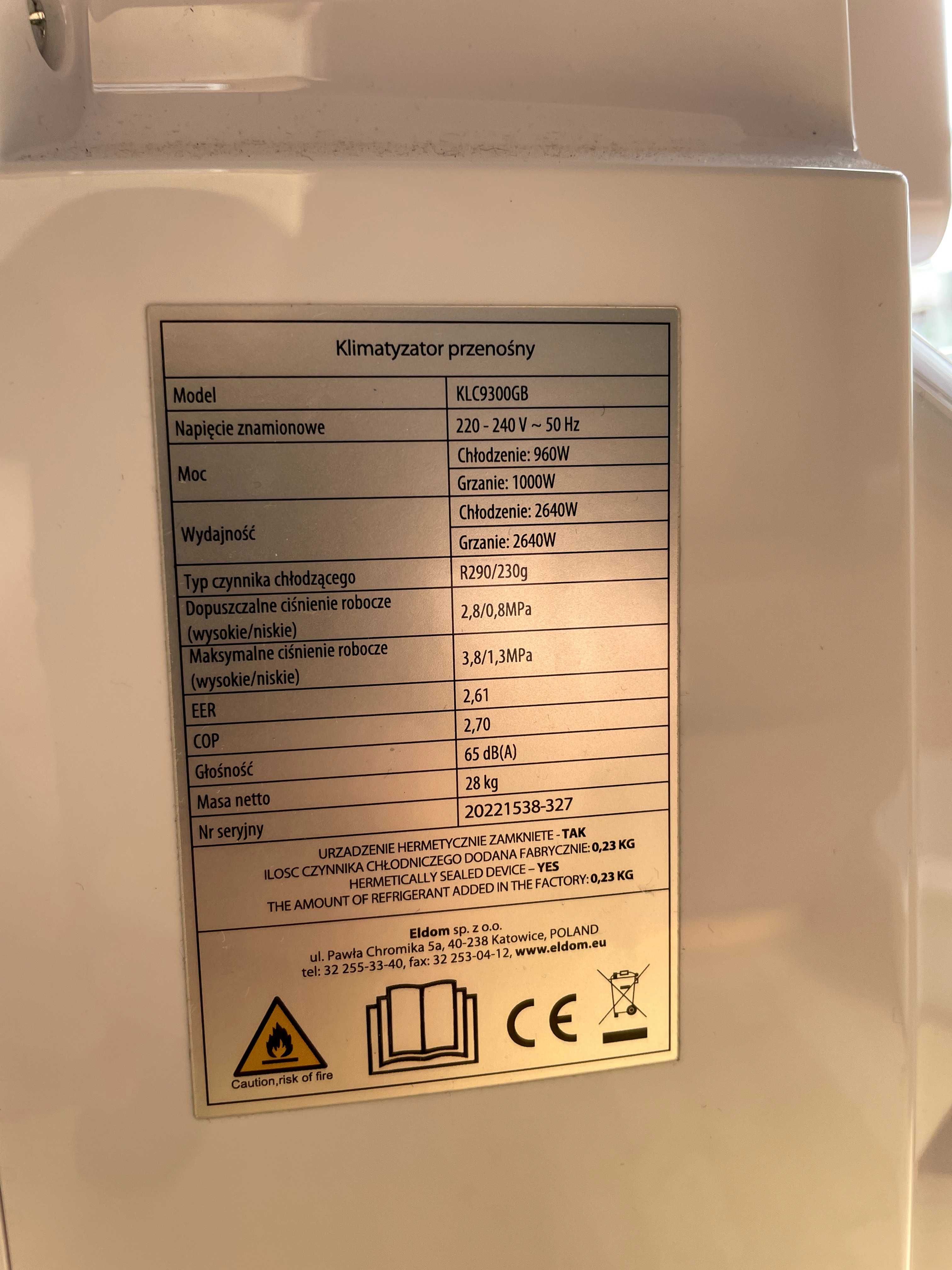 klimatyzator przenośny Columbia Vac