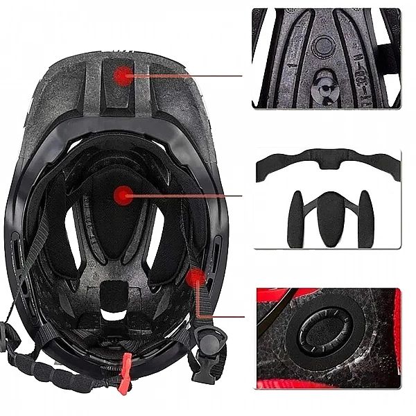 Kask rowerowy Rockbros TT-32SBPP-M dziecięcy z odpinaną szczęką rozmia