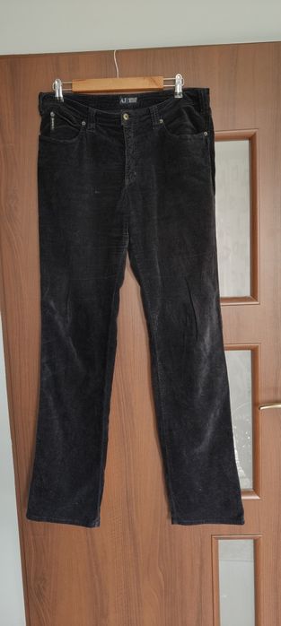 34 L xl czarne spodnie męskie sztruks sztruksy Giorgio Armani