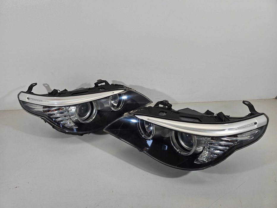 Bmw 5 E60 E61 Lift FL Lampy Przód Przednie Komplet Lewa + Prawa Europa