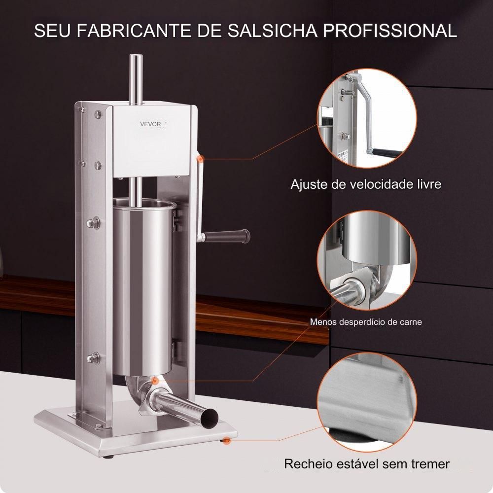 Máquina de Enchimento de Salsichas de Aço Inoxidável  - 5L