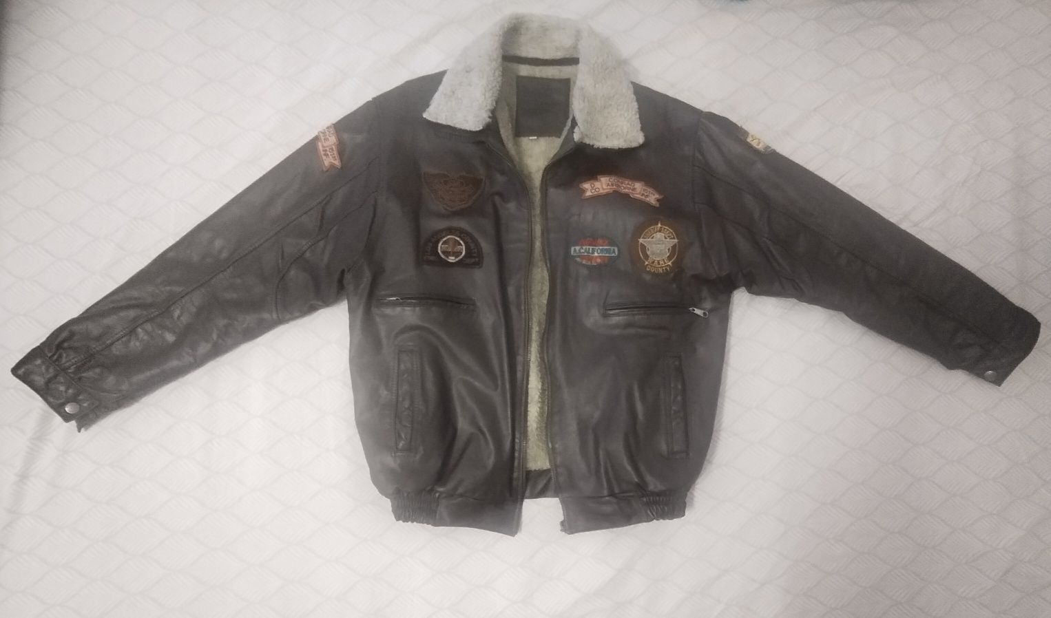 Caçaco jaqueta de couro piloto original
