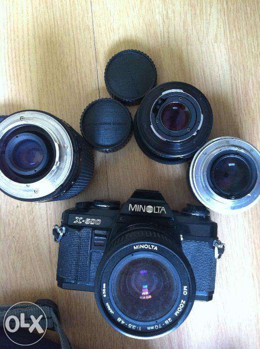 Maquina Fotográfica com 4objectivas 3 lentes e estojos