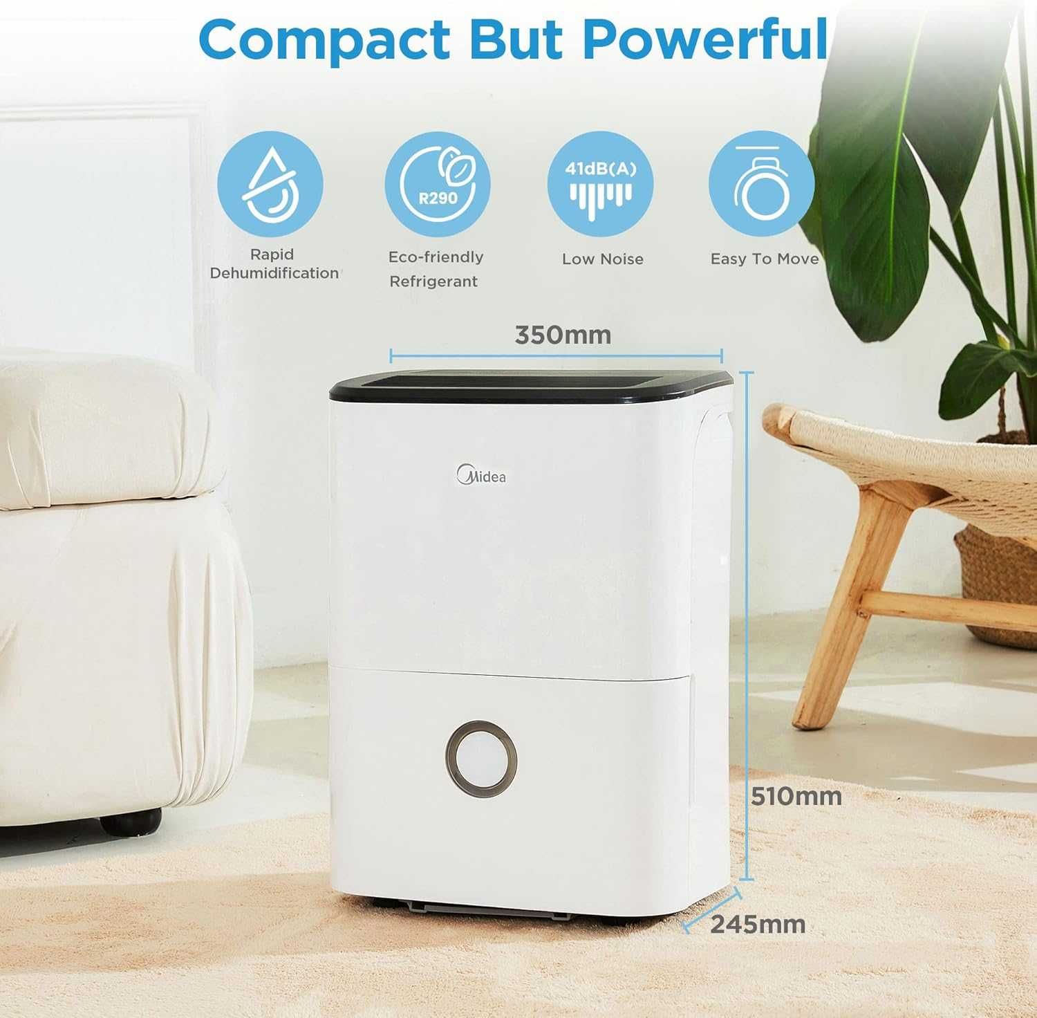 Osuszacz powietrza 20L / 24h Midea DF-20DEN7-WF Wi-Fi