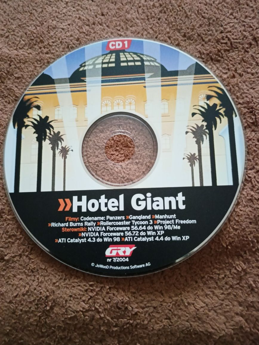 Hotel Giant, Trainz, Monster Truck Fury Gry komputerowe na CD.